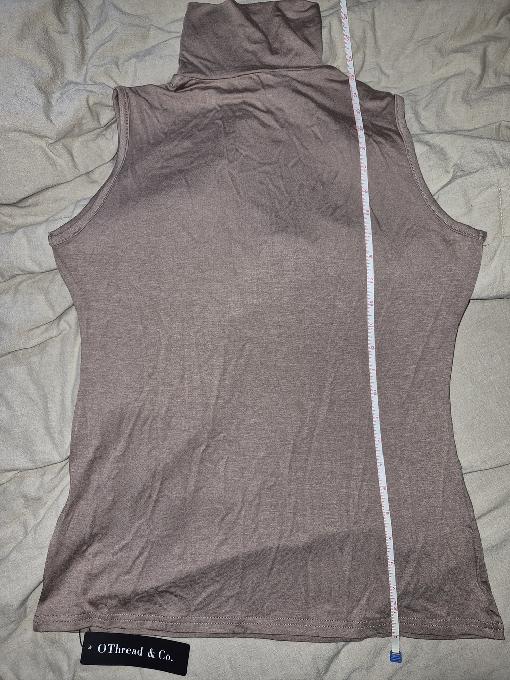 Brown Women's Sleeveless Turtleneck